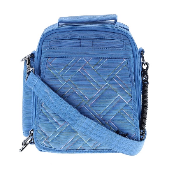 Lug Flapper Quilted Crossbody Bag in Blue - Picture 1 of 5